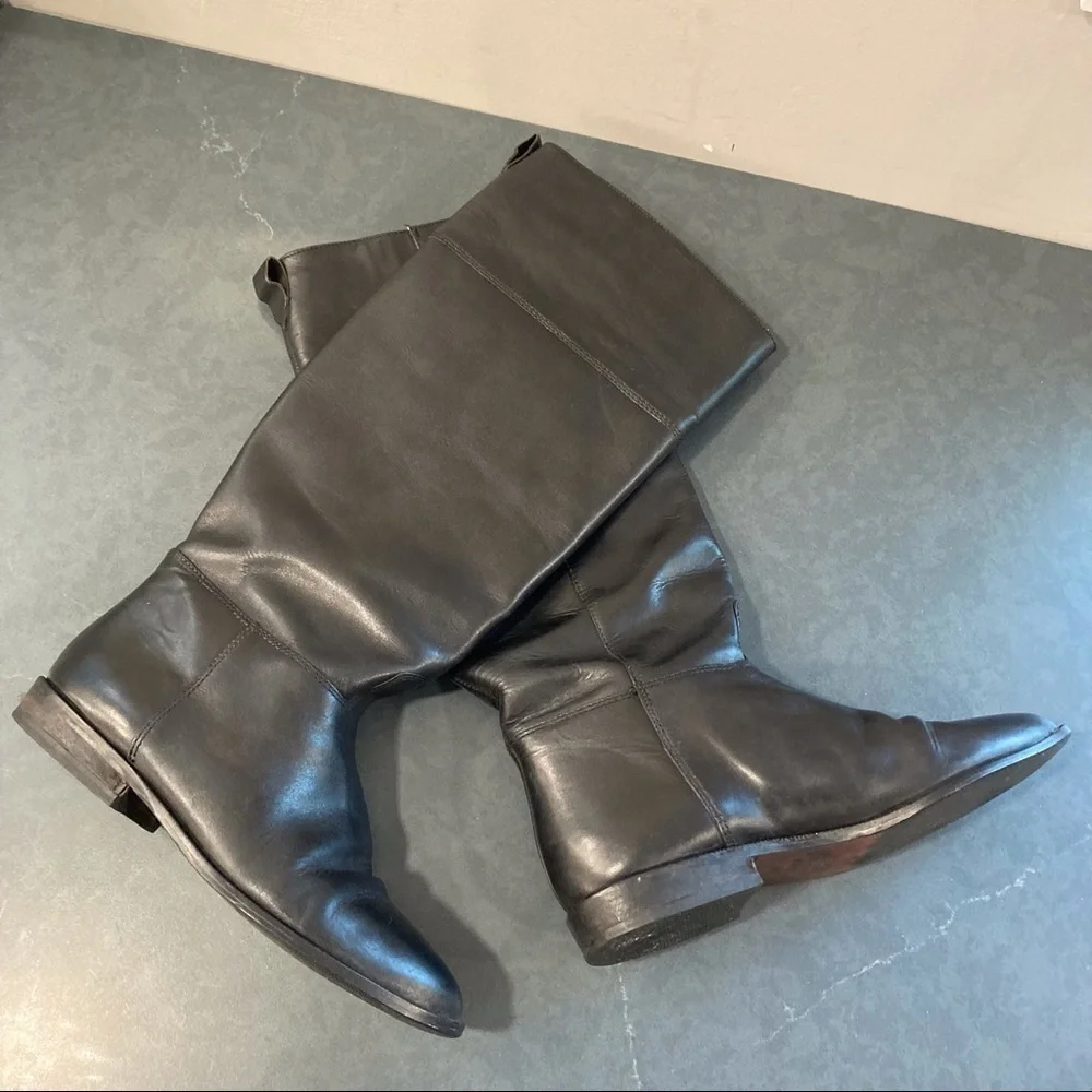 Calico sz 8 Blue Ribbon black leather riding boots